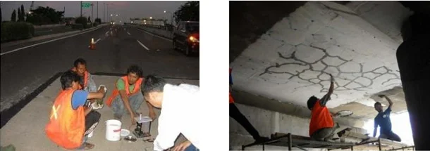 Crack Injection Repair for Road & Bridge, Cawang – Pluit toll road